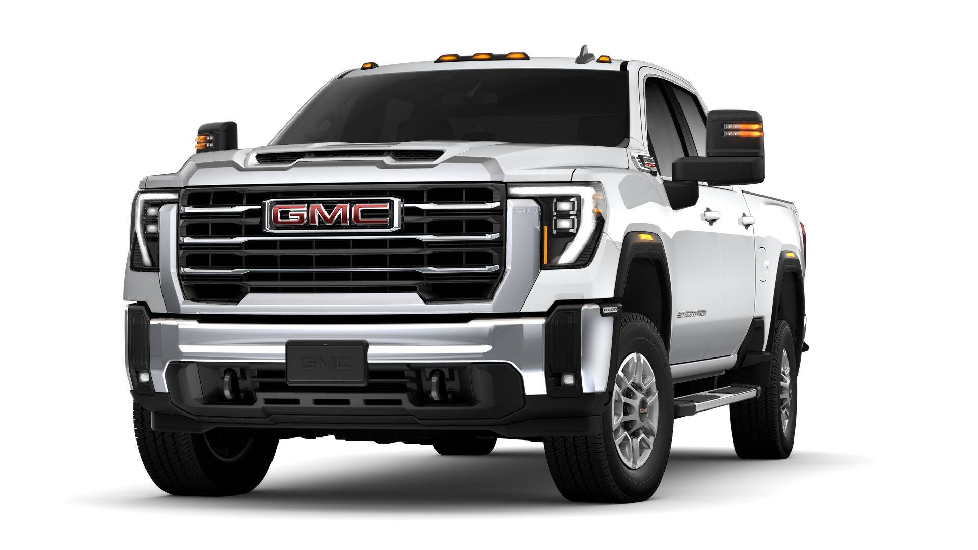 2026 GMC Sierra 2500 HD SLE in Summit White — front three-quarter view