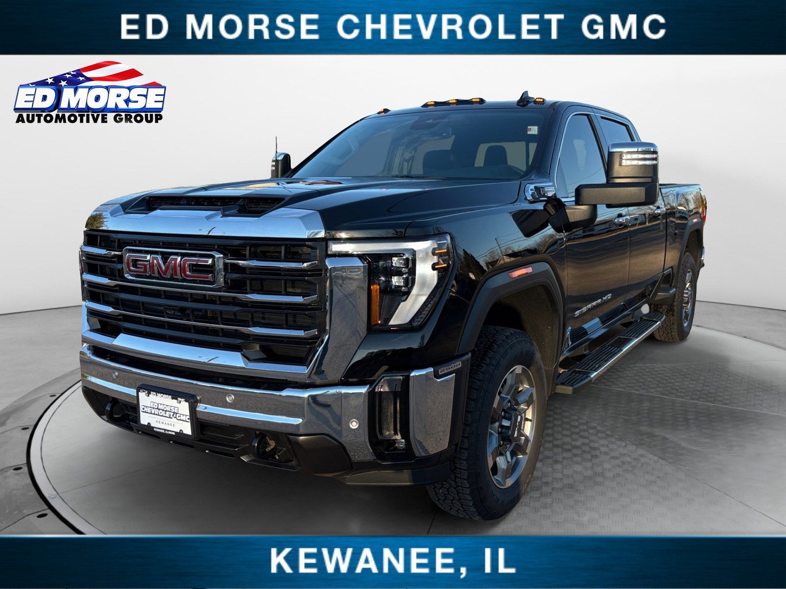 2025 GMC Sierra 2500 HD SLT in Onyx Black — front three-quarter view