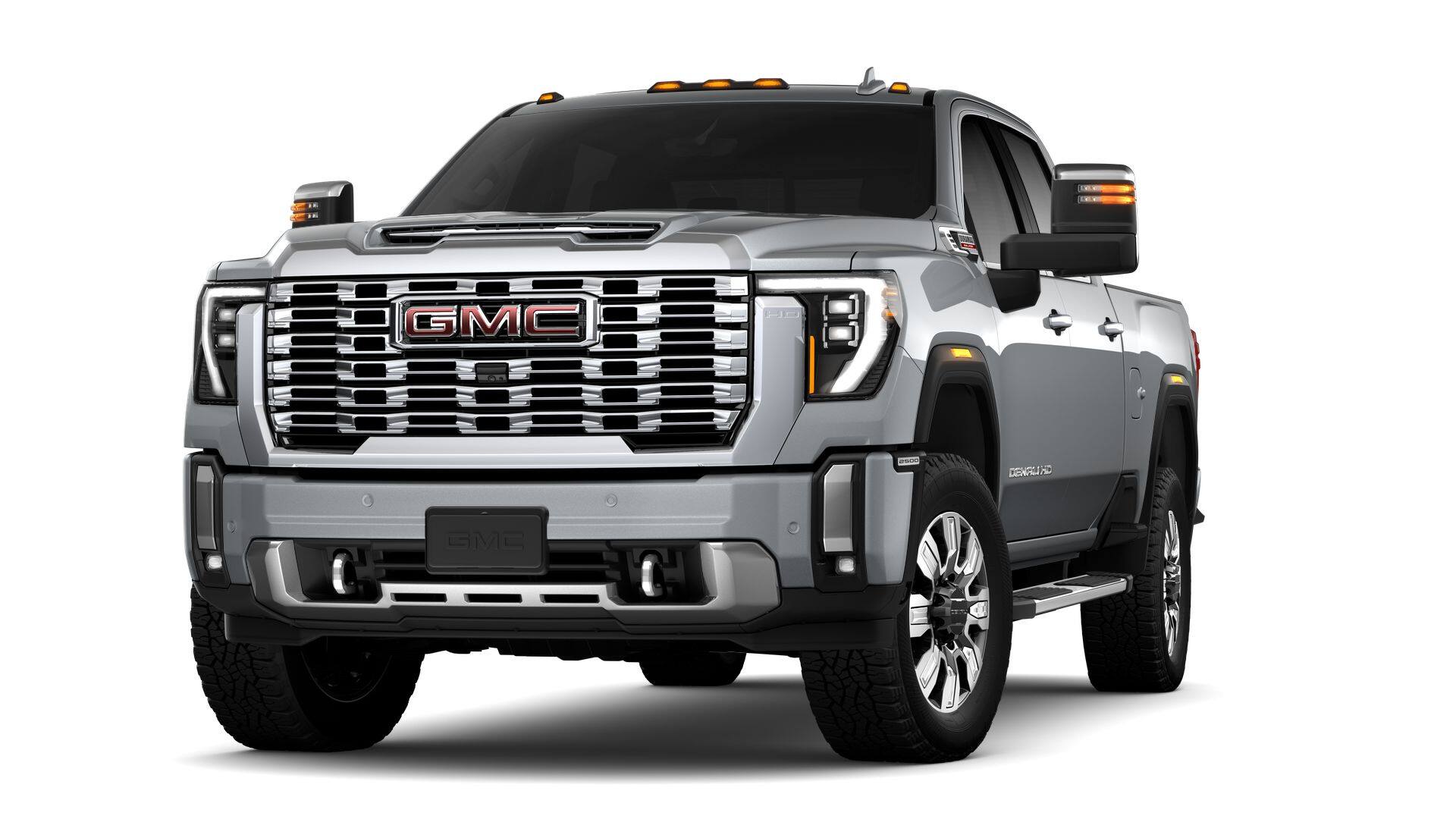 2026 GMC Sierra 2500 HD Denali in Sterling Metallic — front three-quarter view