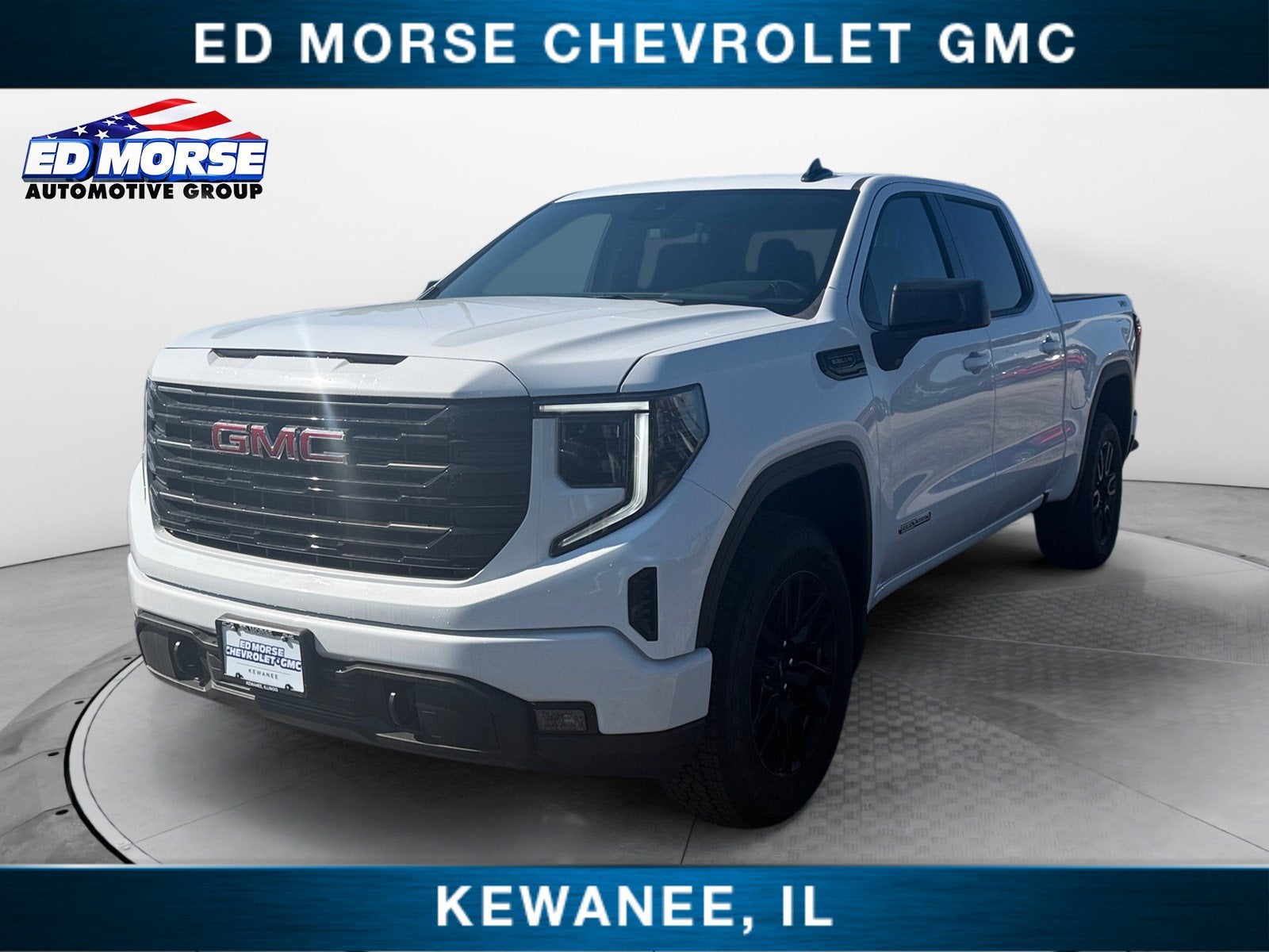 2026 GMC Sierra 1500 Elevation in Summit White — front three-quarter view