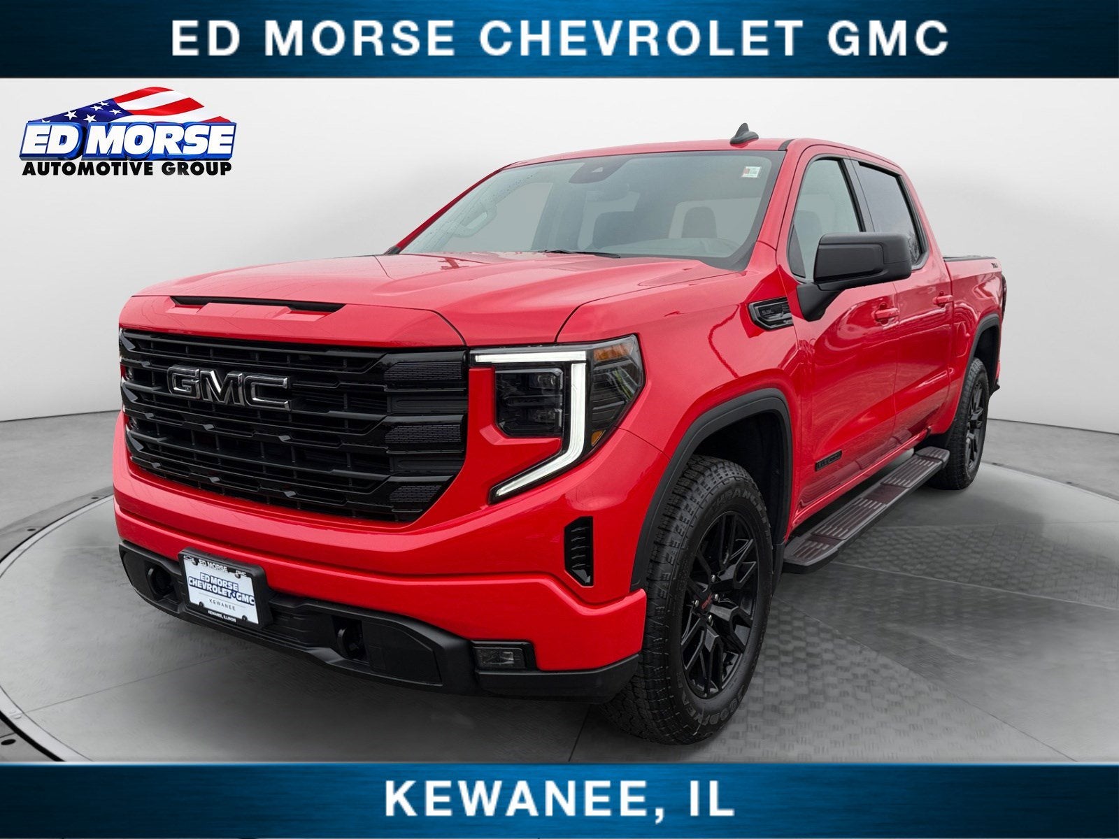 2026 GMC Sierra 1500 Elevation in Cardinal Red — front three-quarter view