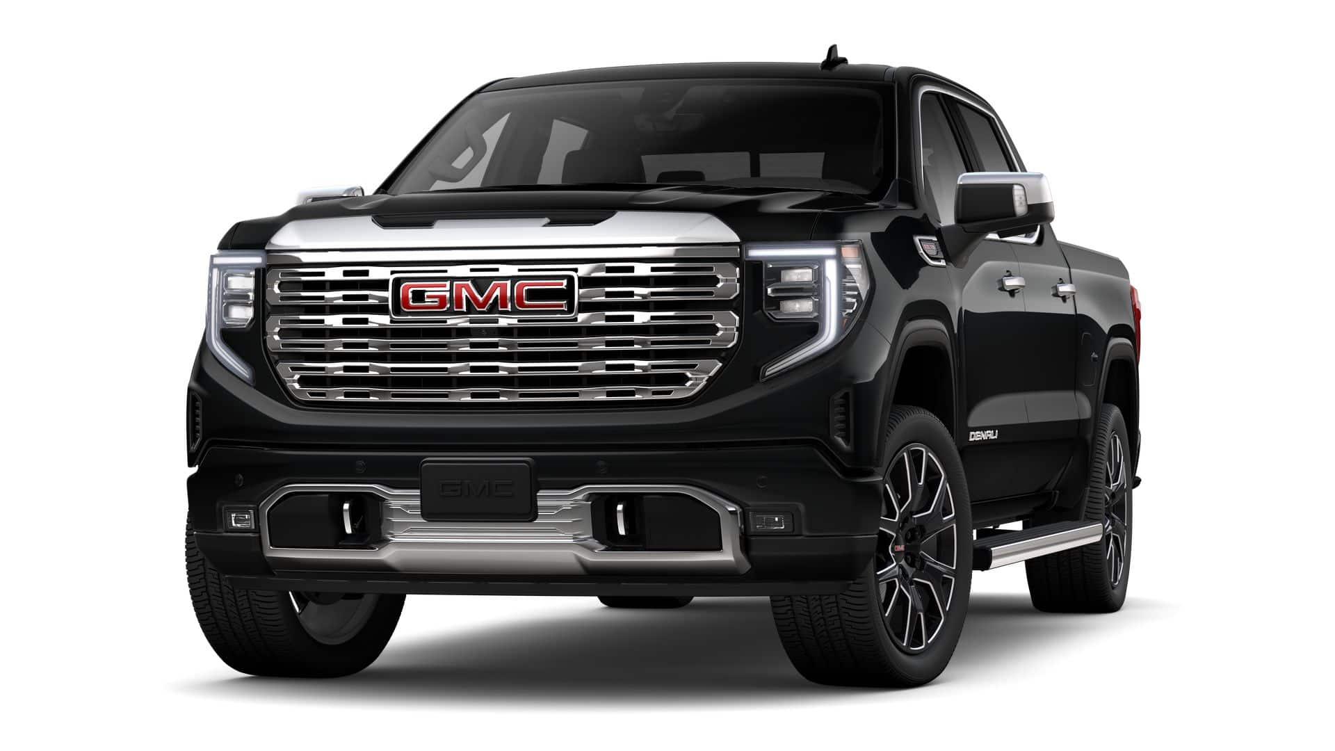 2026 GMC Sierra 1500 Denali in Onyx Black — front three-quarter view