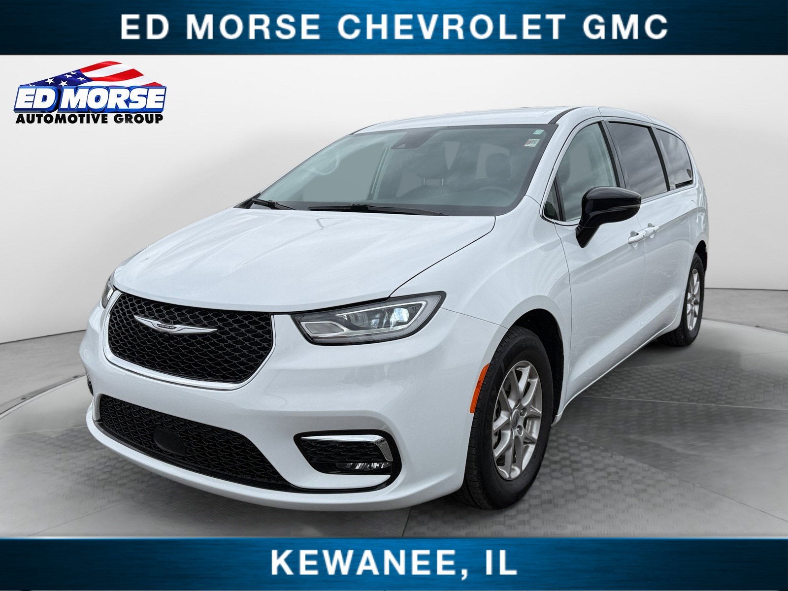 2024 Chrysler Pacifica Touring L in White — front three-quarter view