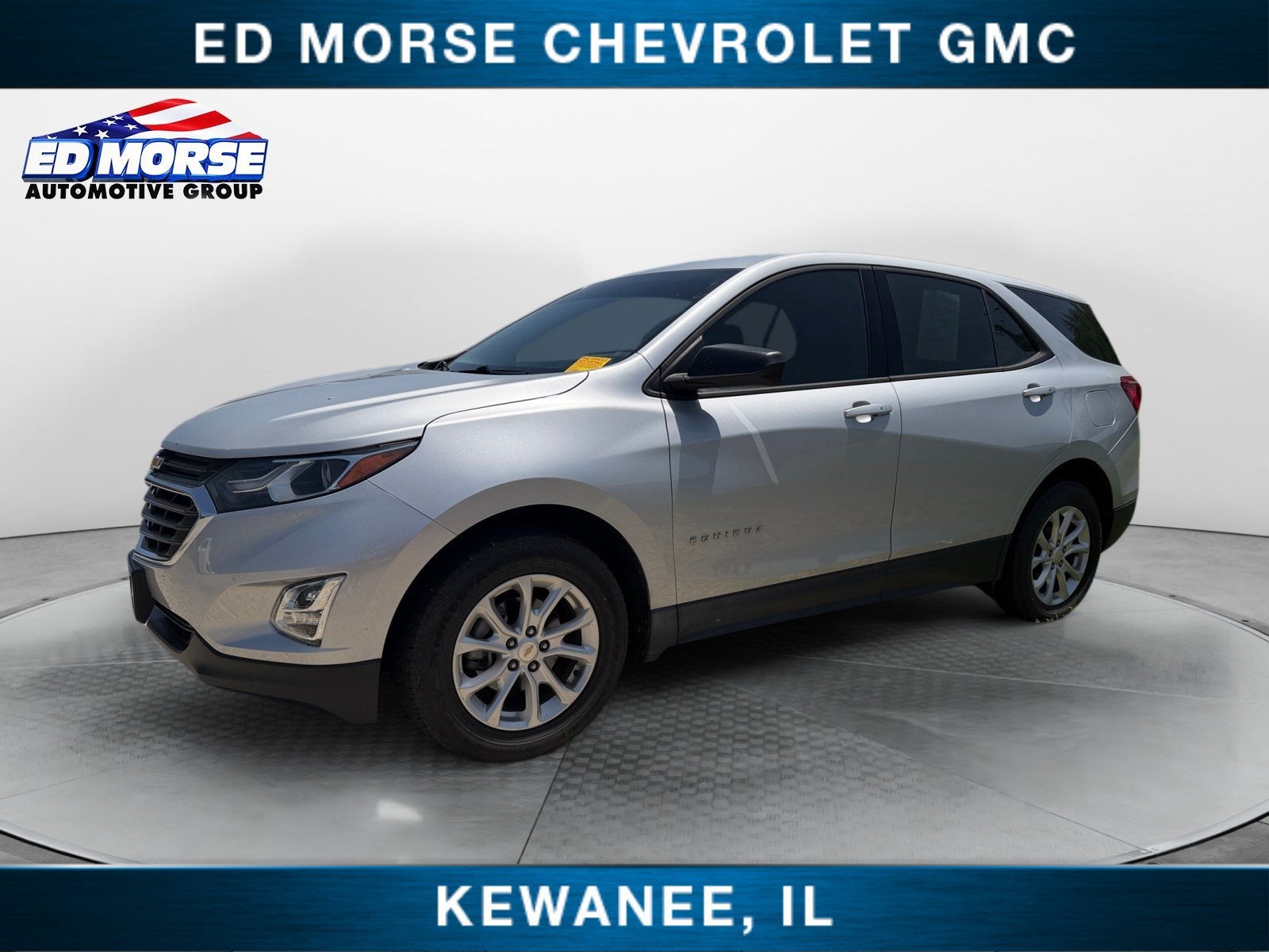 2018 Chevrolet Equinox LS in Silver Ice Metallic — front three-quarter view