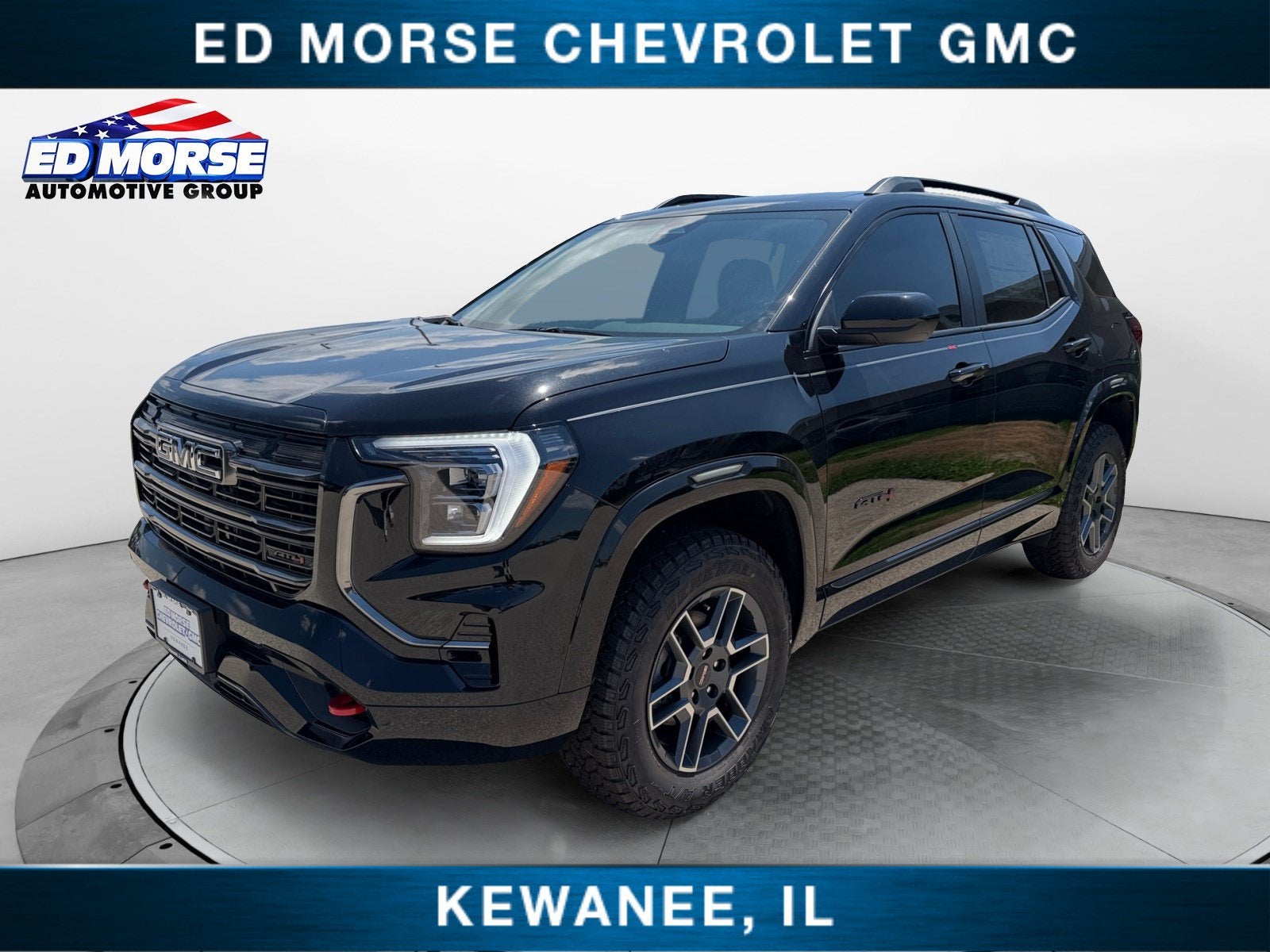 2026 GMC Terrain AT4 in Ebony Twilight Metallic — front three-quarter view