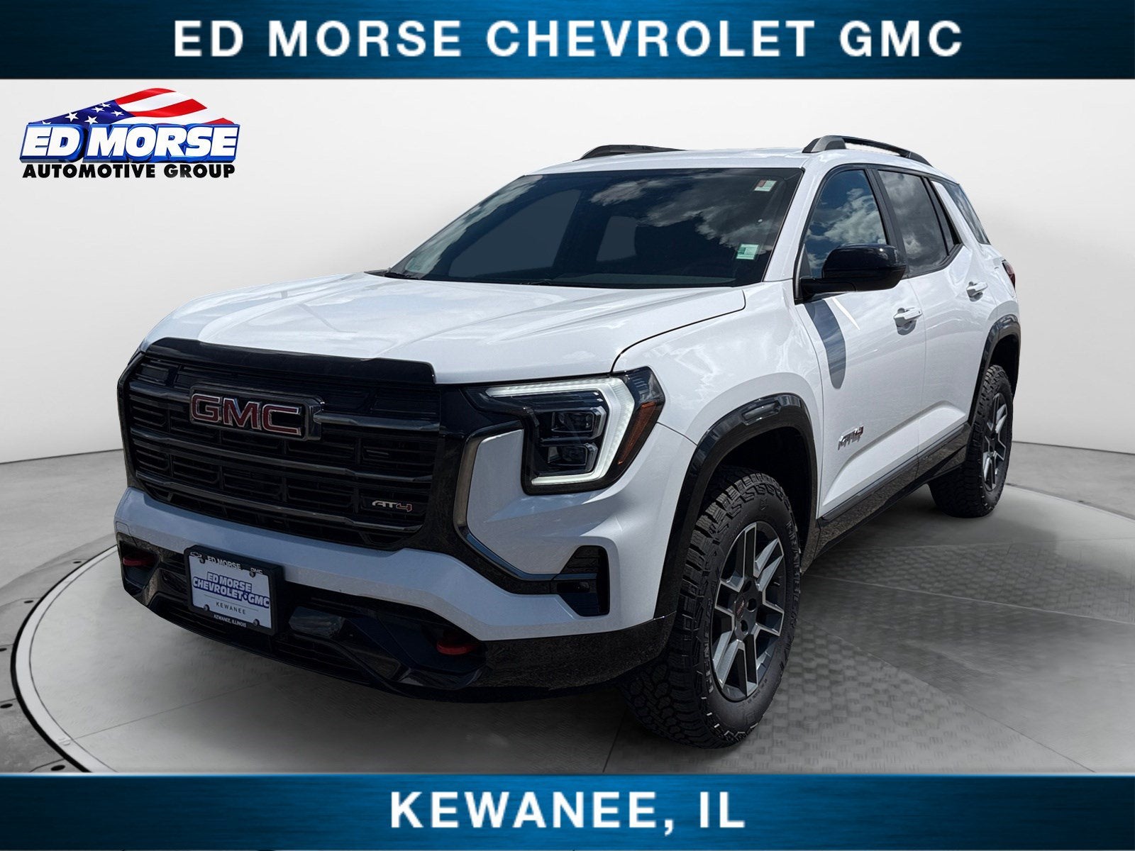 2026 GMC Terrain AT4 in Summit White — front three-quarter view